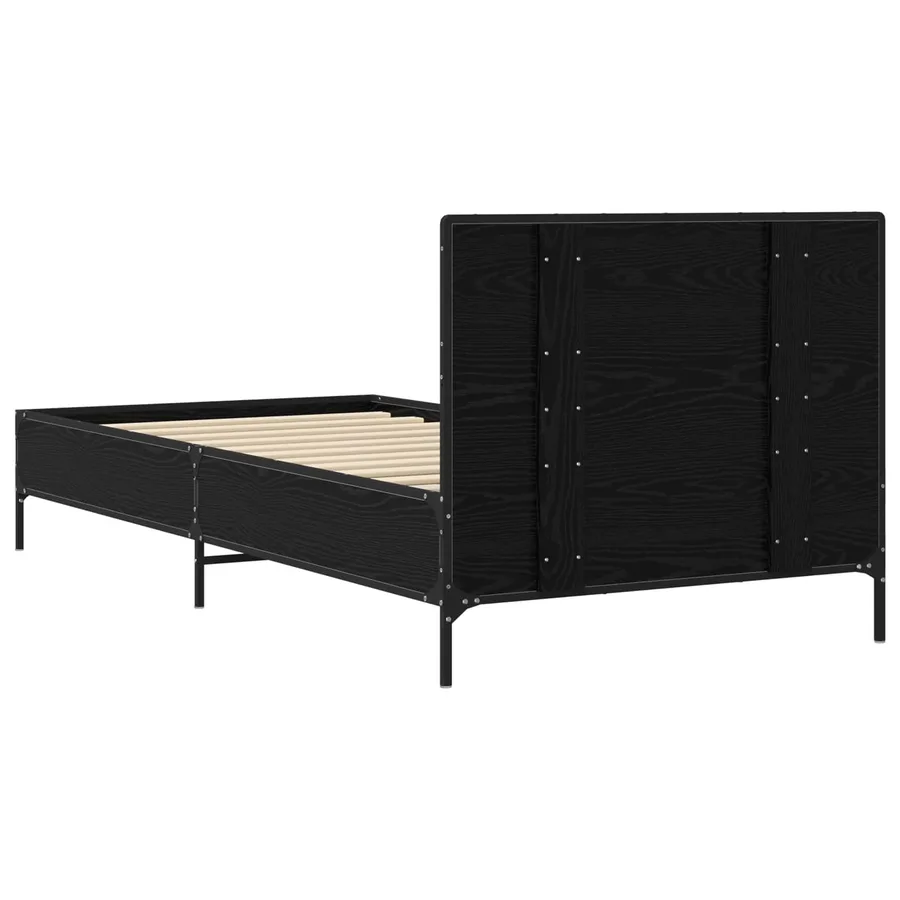 Cadre de lit avec tête de lit Chêne noir 80 x 200 cm - 5