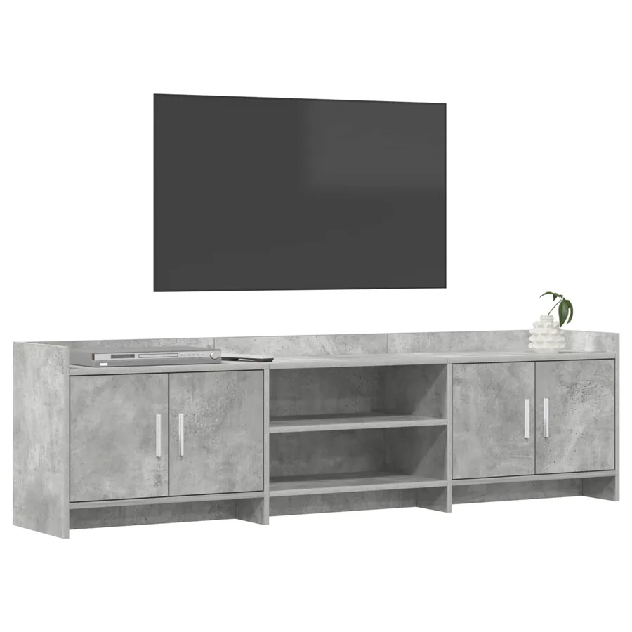 Meuble TV 168 x 33 x 47 cm Gris béton Bois d'ingénierie - 3