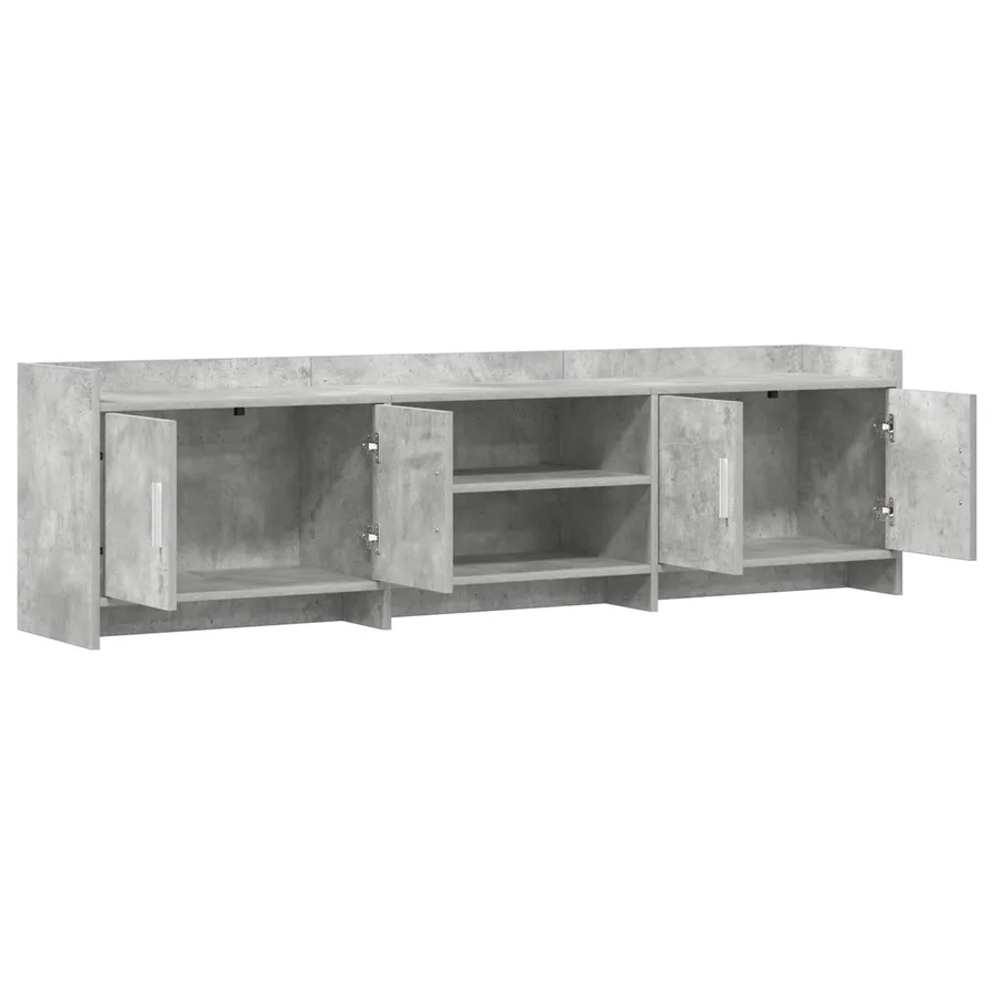 Meuble TV 168 x 33 x 47 cm Gris béton Bois d'ingénierie - 4