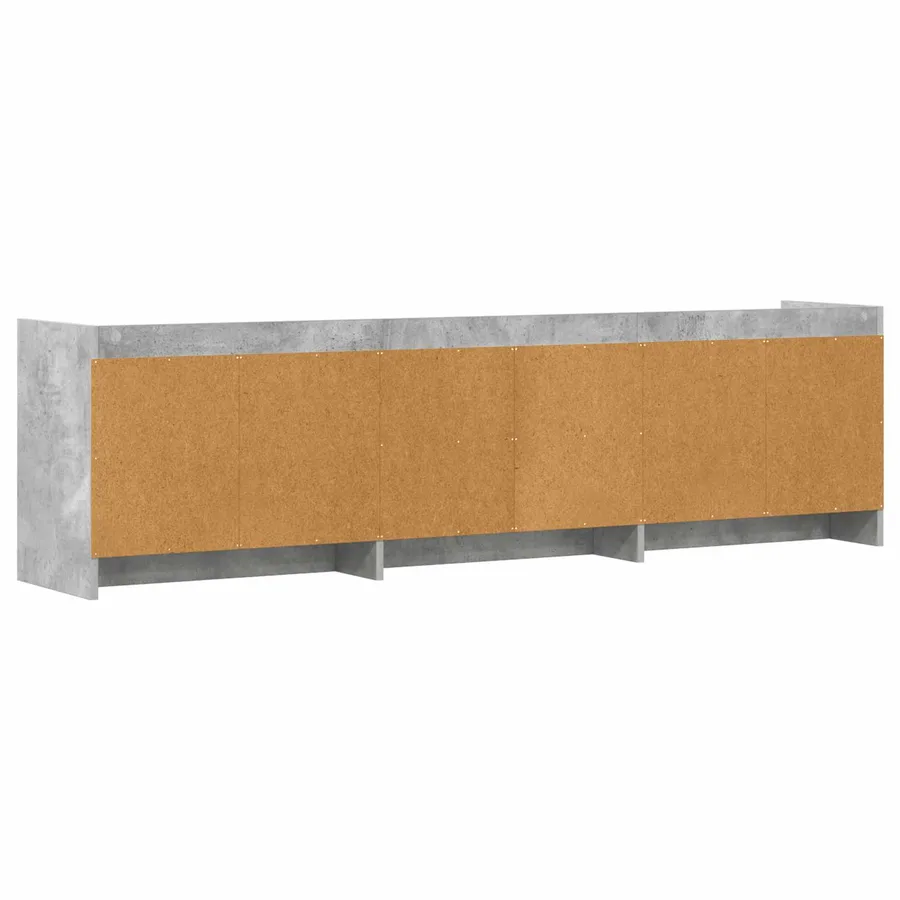Meuble TV 168 x 33 x 47 cm Gris béton Bois d'ingénierie - 7