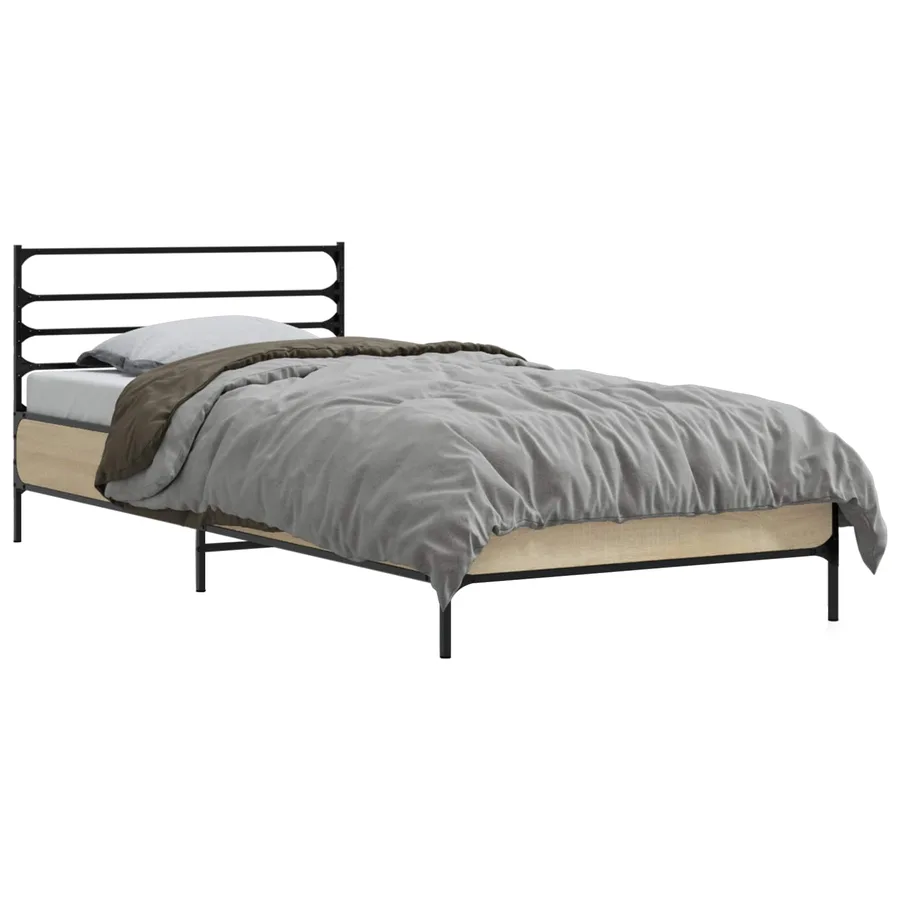 Cadre de lit Chêne Sonoma 80 x 200 cm Bois d'ingénierie - 2