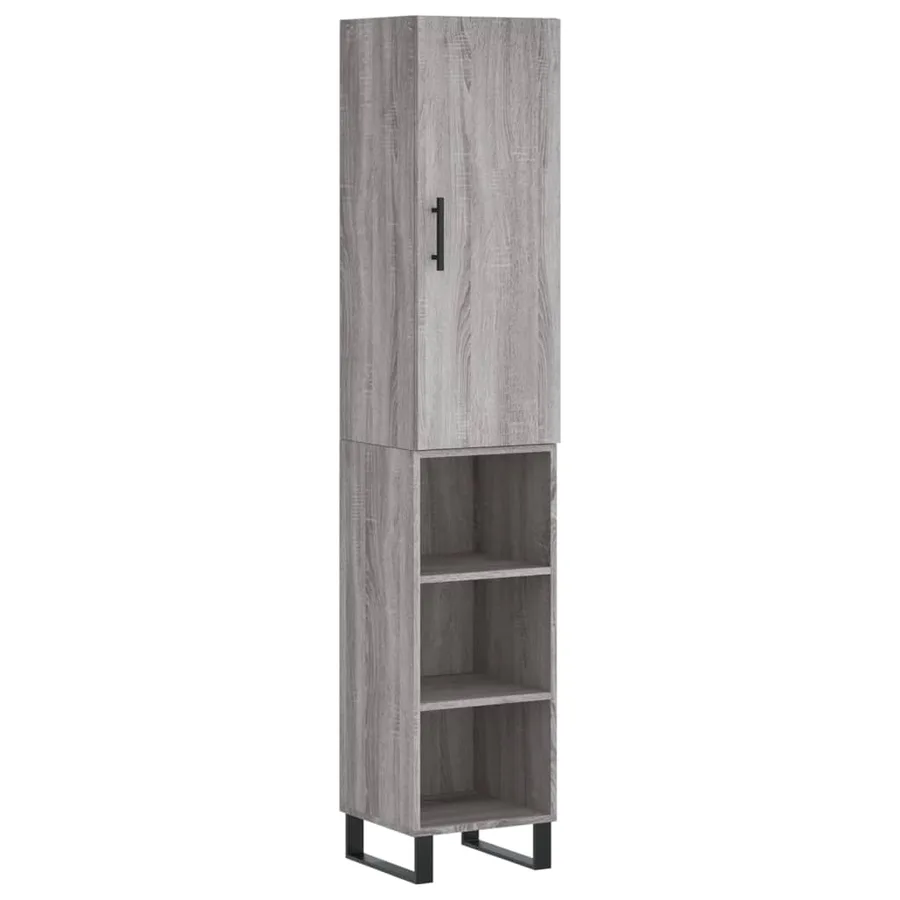 Buffet haut Sonoma gris 34,5x34x180 cm Bois d'ingénierie - 2