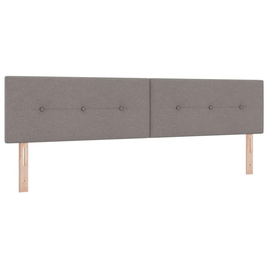 Lit boxspring avec matelas Taupe 200 x 200 cm Tissu - 3