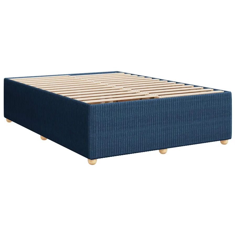 Lit boxspring avec matelas Bleu 160 x 200 cm Tissu - 4