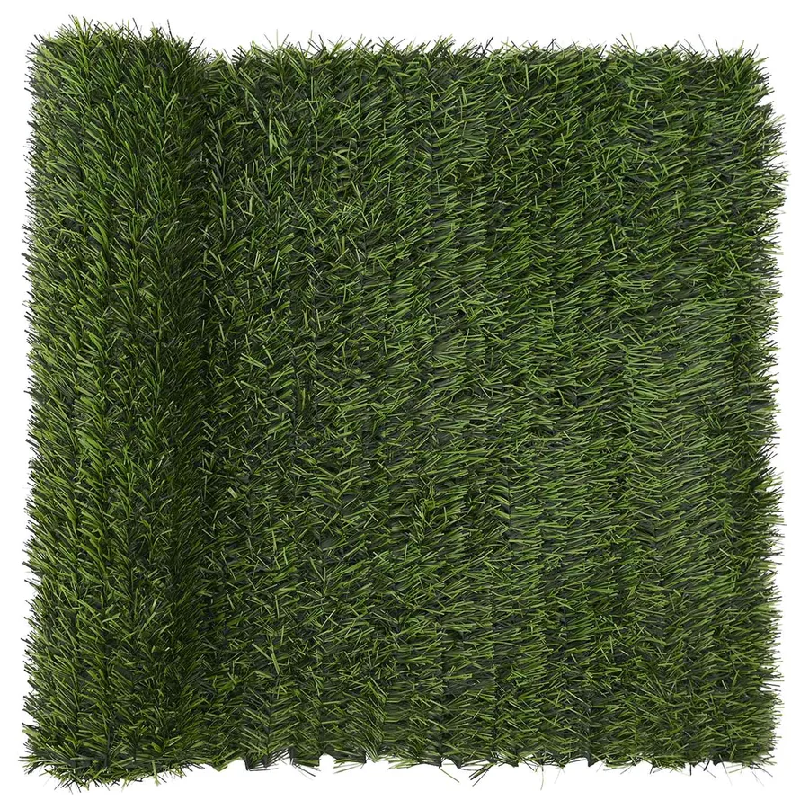 Clôture Artificielle Vert clair 1 x 10 m PVC et Acier - 2