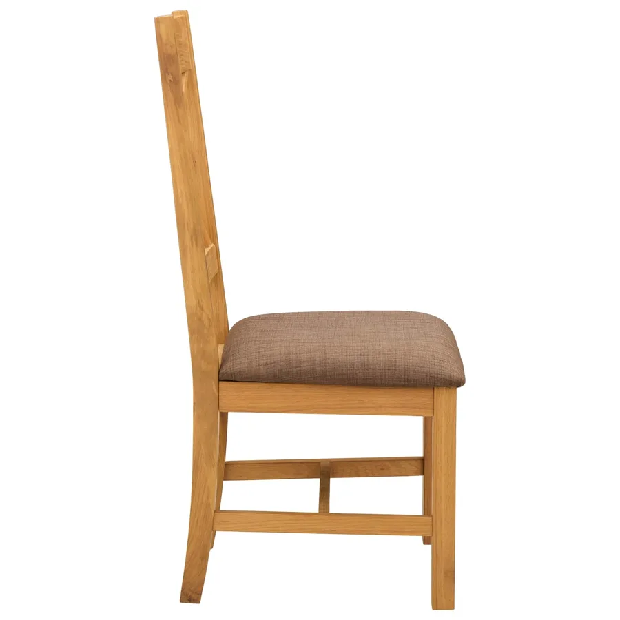 Chaise de salle à manger 2 pcs Bois de chêne massif Gris - 4