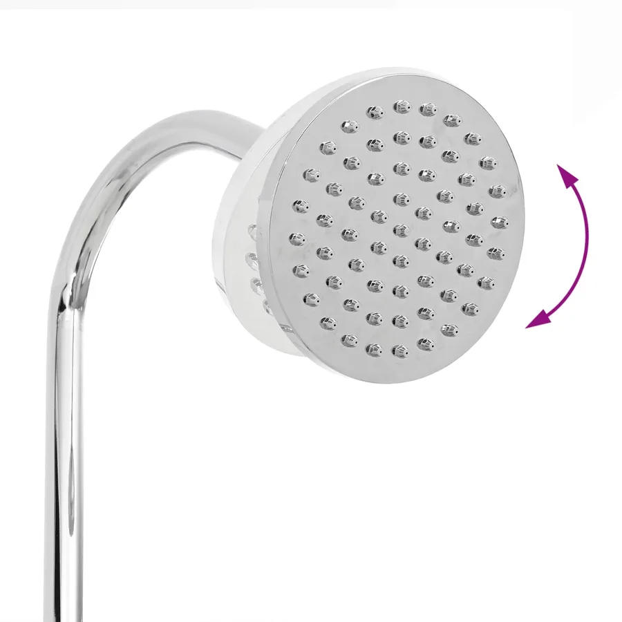 Douche Solaire avec Tête de Douche 20 l Noir - 8
