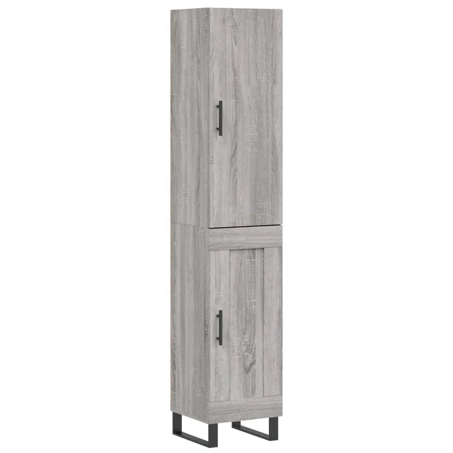 Buffet haut Sonoma gris 34,5x34x180 cm Bois d'ingénierie - 2
