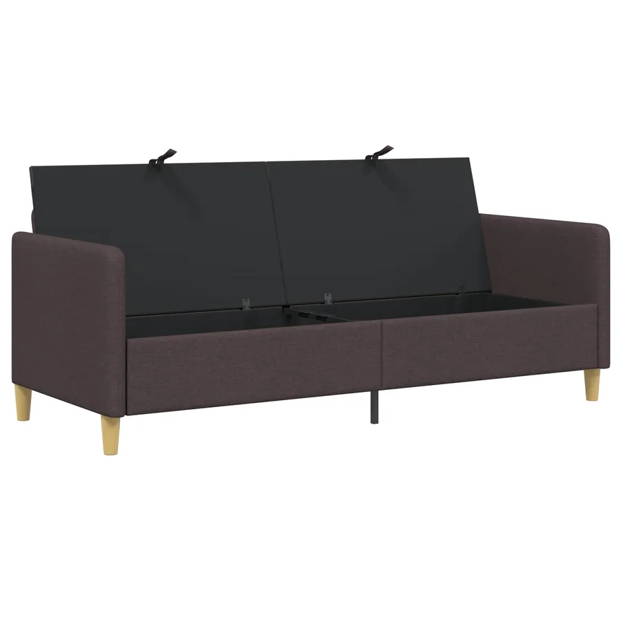 Sofa avec rangement Marron foncé 192 x 78 x 87 cm Polyester - 4