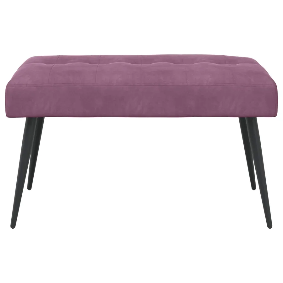Banc avec capitonnage bouton Pourpre 80 x 40 x 46 cm Velours - 5