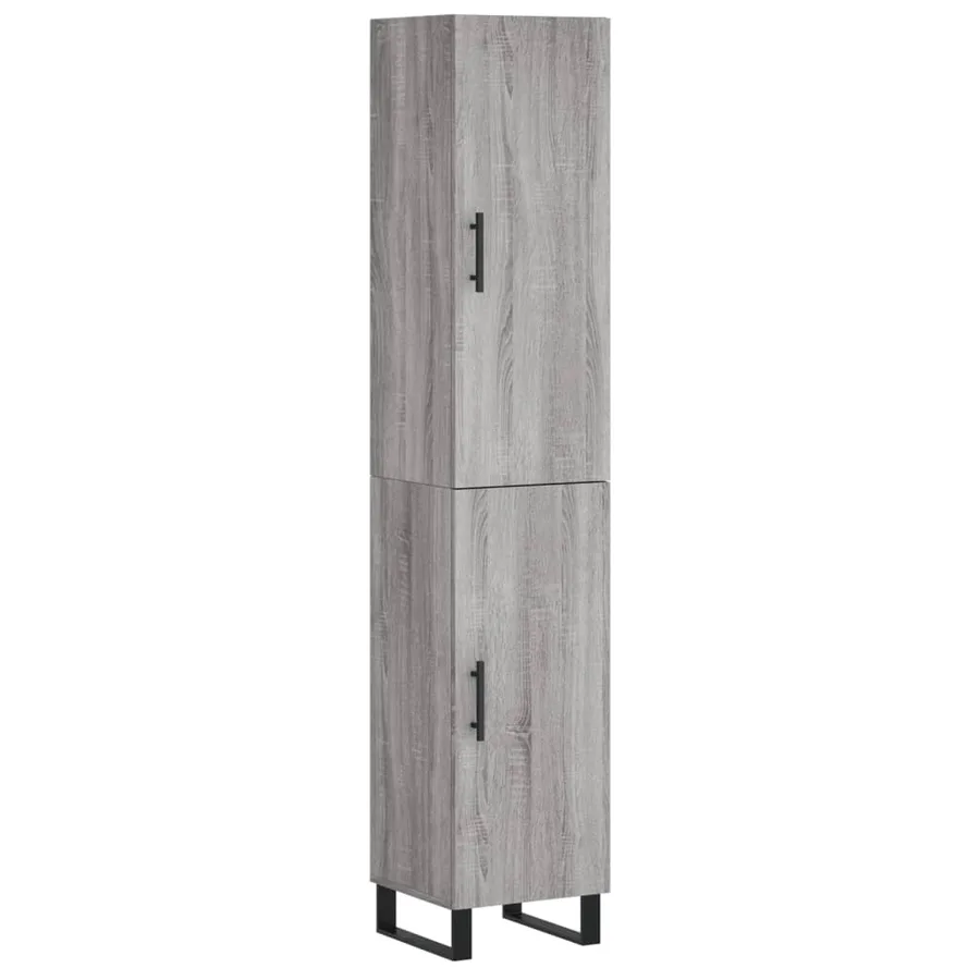 Buffet haut Sonoma gris 34,5x34x180 cm Bois d'ingénierie - 2