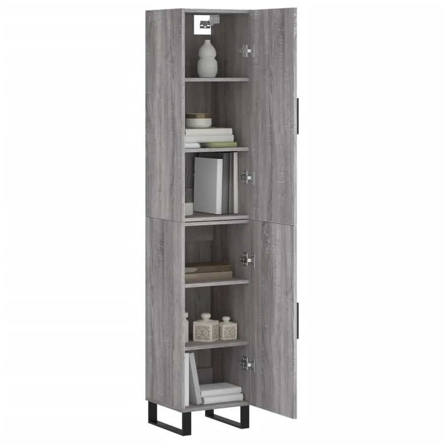 Buffet haut Sonoma gris 34,5x34x180 cm Bois d'ingénierie - 3