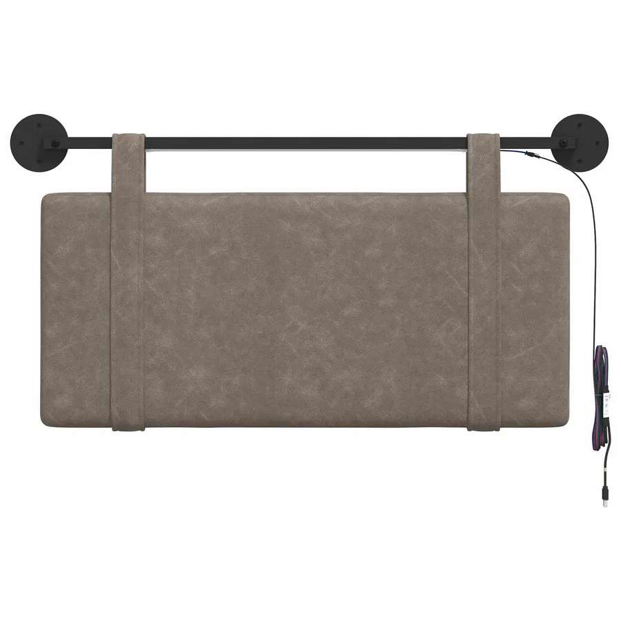 Tête de lit suspendue Avec lumière LED Gris PU antique - 6