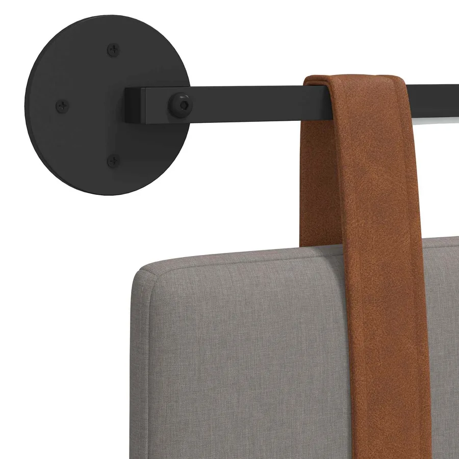 Tête de lit suspendue Avec lumière LED Taupe PU antique - 8