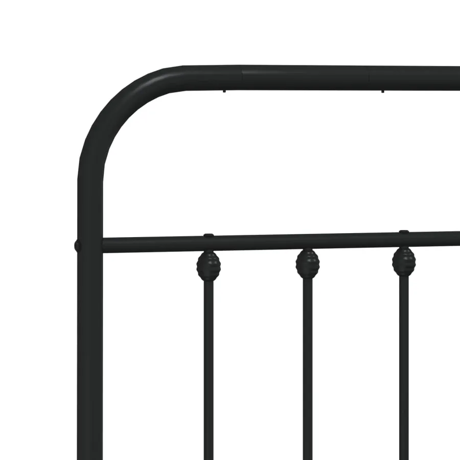 Cadre de lit métal sans matelas avec tête de lit noir 140x190cm - 9