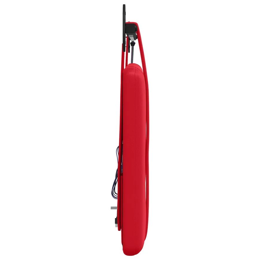 Tête de lit suspendue Avec lumière LED Rouge Simili cuir - 7