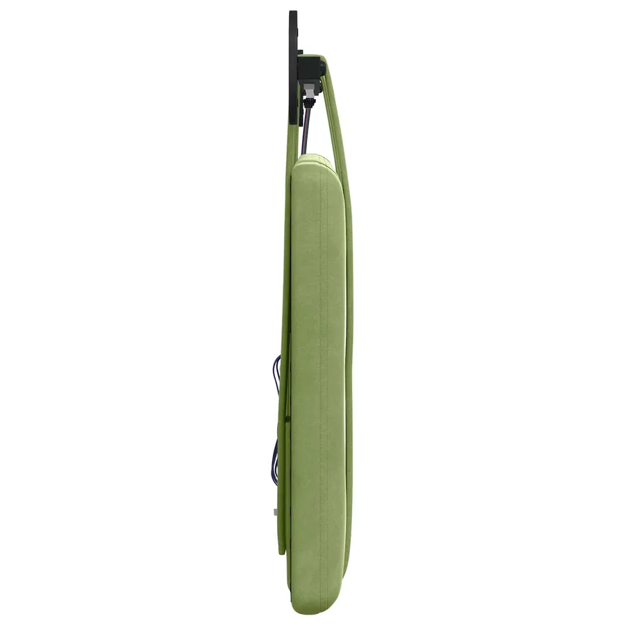Tête de lit suspendue Avec lumière LED Vert clair Velours - 7