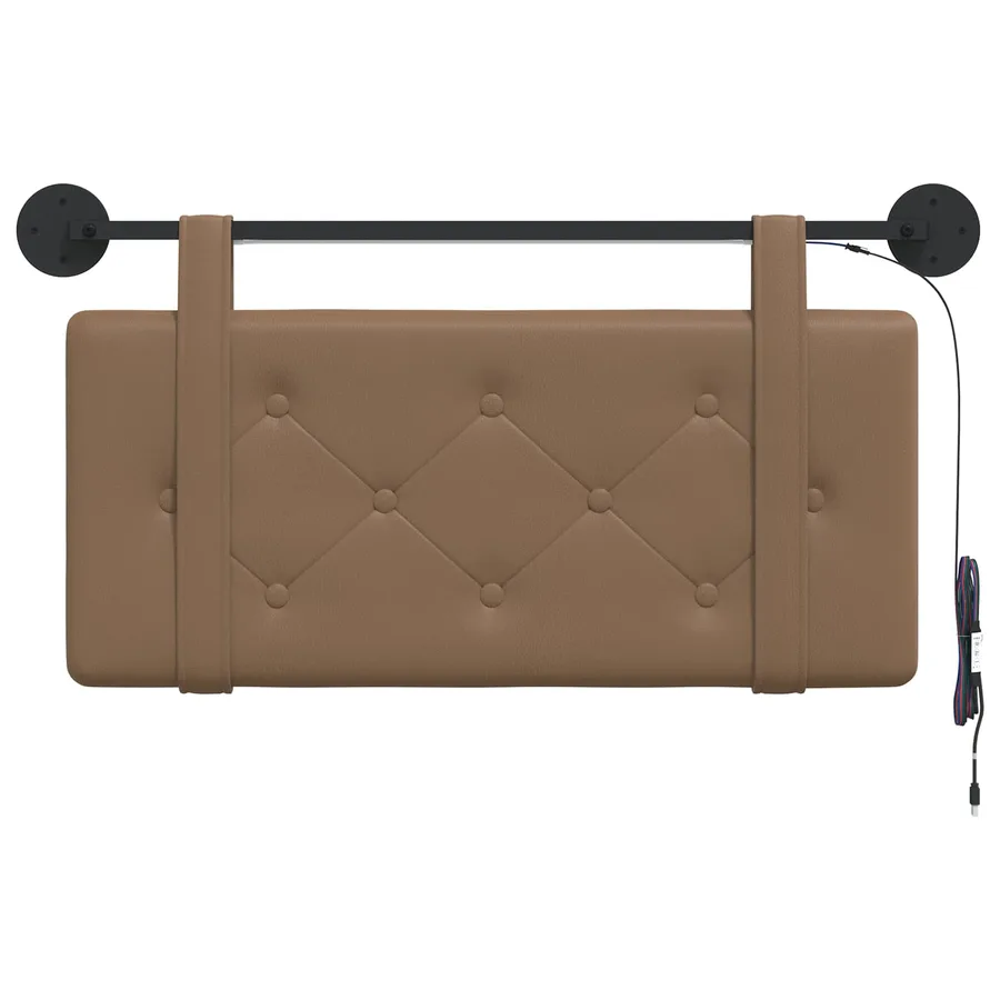 Tête de lit suspendue Avec lumière LED Cappuccino Simili cuir - 6