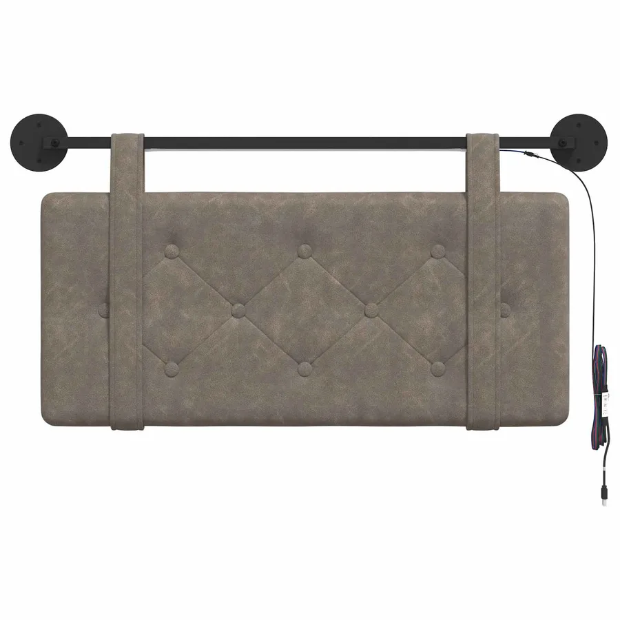 Tête de lit suspendue Avec lumière LED Gris PU antique - 6