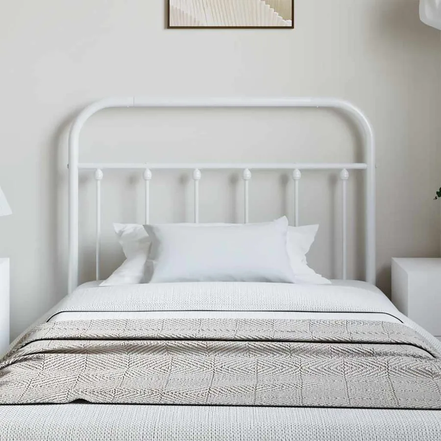 Tête de lit de remplacement métal blanc 100 cm - 3