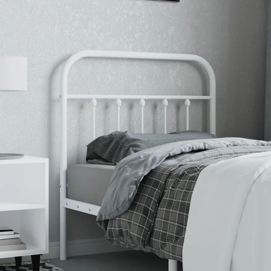Tête de lit de remplacement métal blanc 80 cm