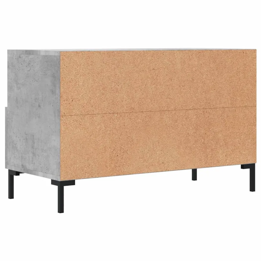 Meuble TV Gris béton 80x36x50 cm Bois d'ingénierie - 8
