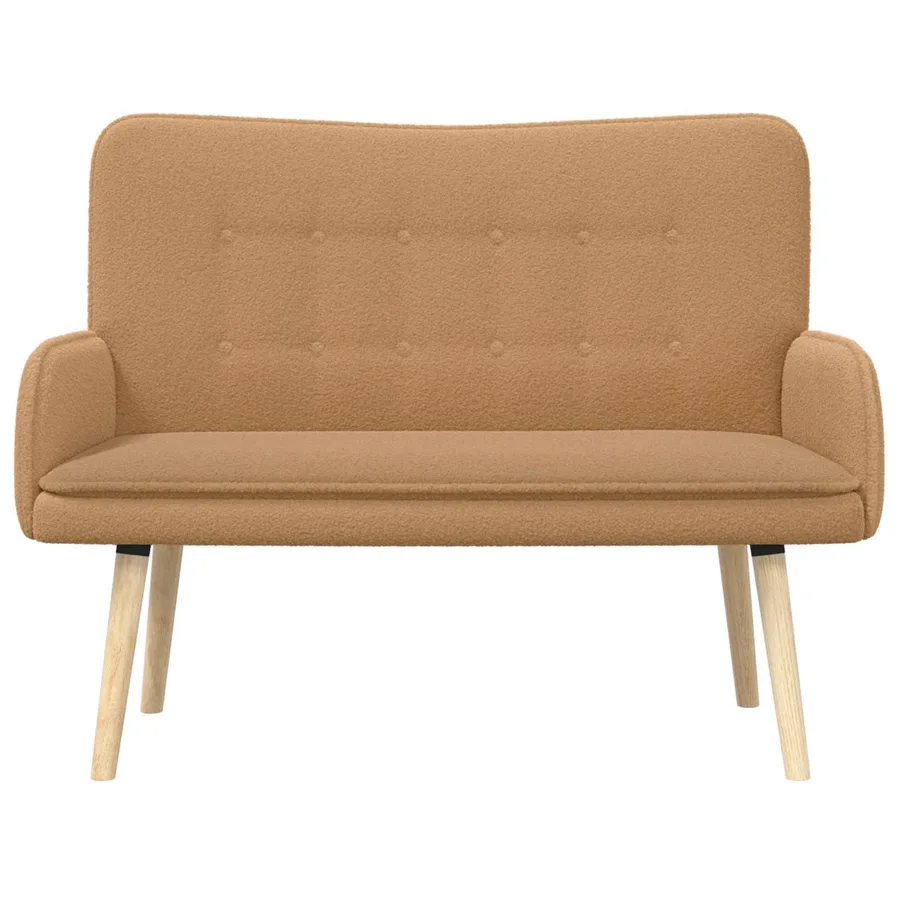 Sofa 2 places Beige 115 x 61 x 87 cm Bouclé - 5