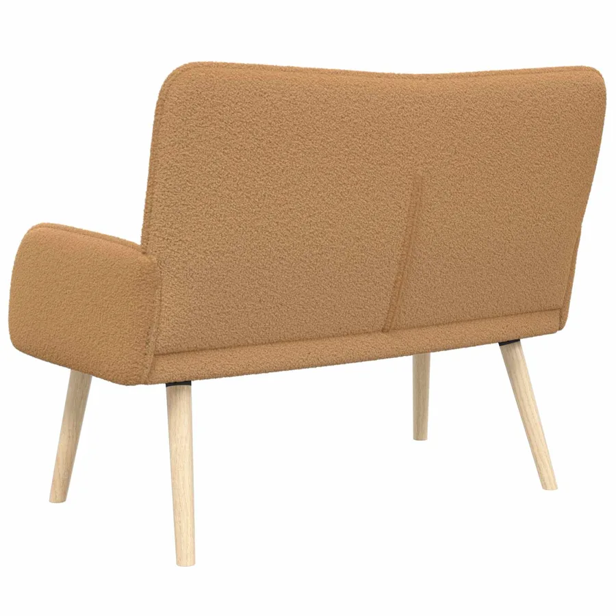 Sofa 2 places Beige 115 x 61 x 87 cm Bouclé - 7