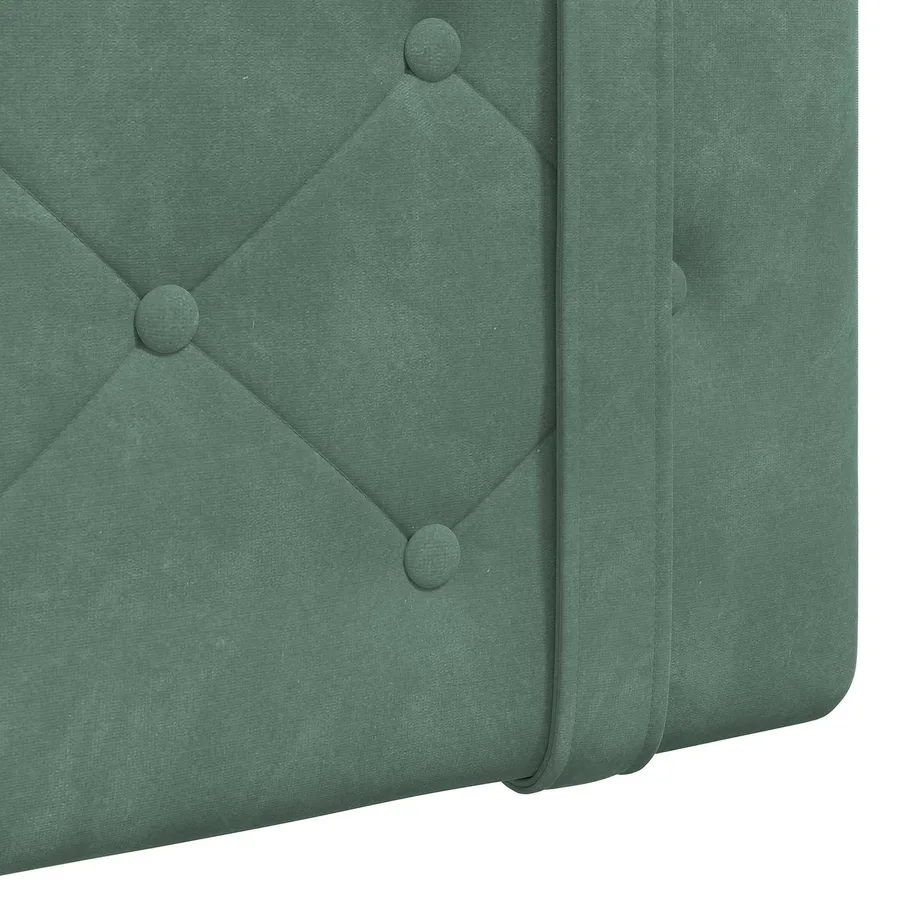 Tête de lit suspendue Avec lumière LED Vert Mer Velours - 9