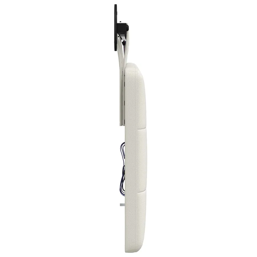 Tête de lit suspendue Avec lumière LED Blanc Simili cuir - 7