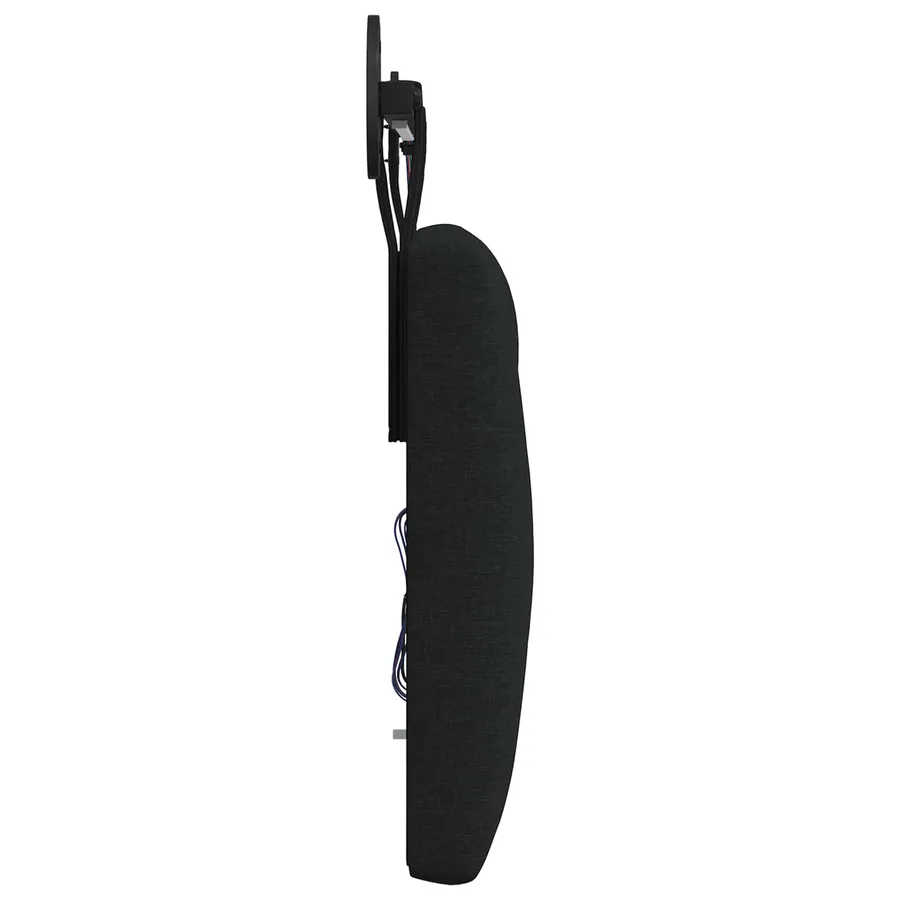 Tête de lit suspendue Avec lumière LED Noir Tissu - 7