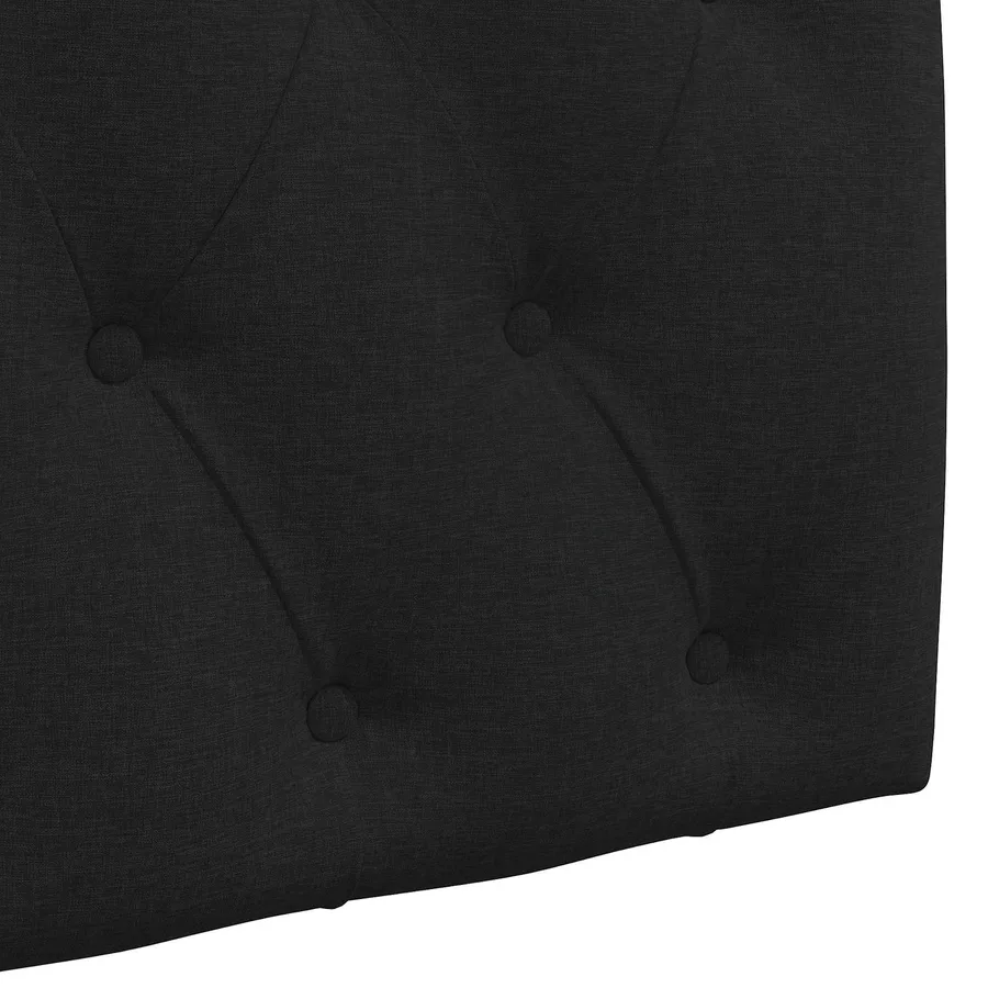 Tête de lit suspendue Avec lumière LED Noir Tissu - 9