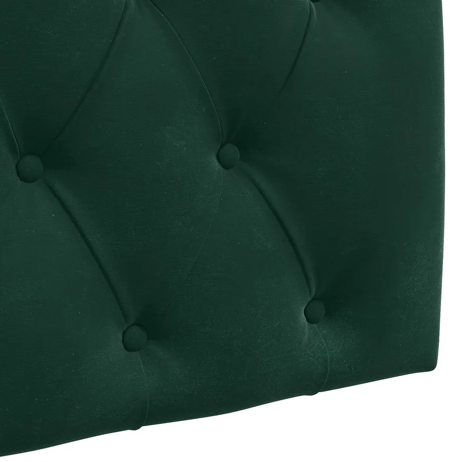 Tête de lit suspendue Avec lumière LED Vert foncé Velours - 9