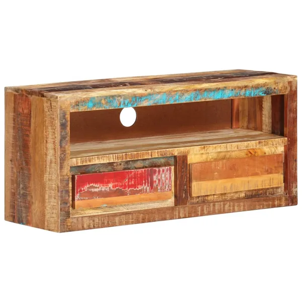 Meuble TV 88x30x40 cm Bois massif de récupération