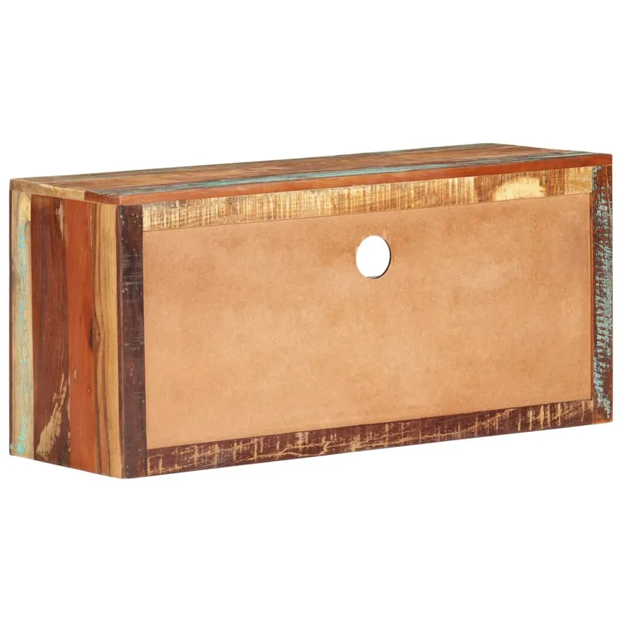 Meuble TV 88x30x40 cm Bois massif de récupération - 3