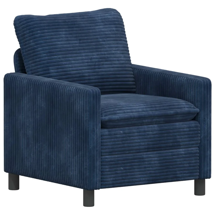 Ensemble de Canapés 2 pcs Bleu marine Polyester - 3
