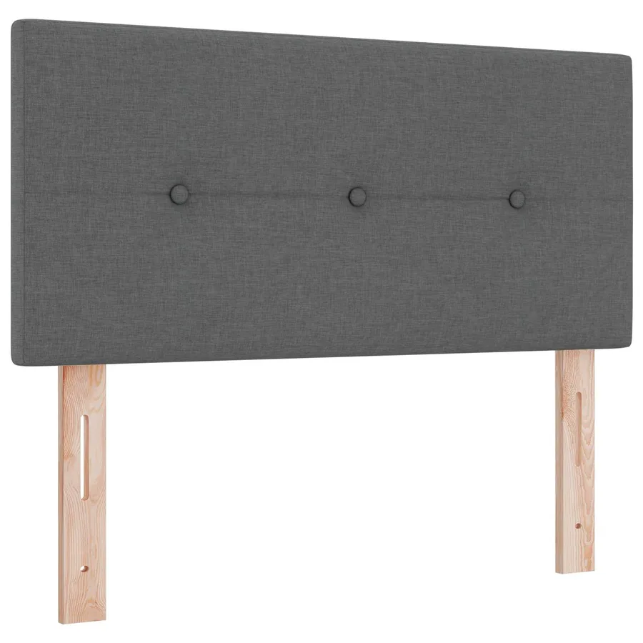 Lit boxspring avec matelas Gris foncé 90 x 190 cm Tissu - 3