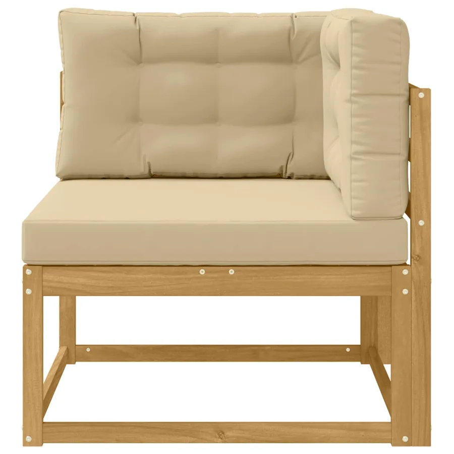 Canapé d'angle extérieur Polyester Blanc - 3