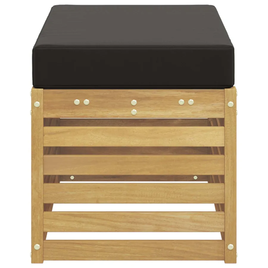 Banc de Jardin Blanc 80 x 43 x 45 cm Bois d'Acacia Massif - 4