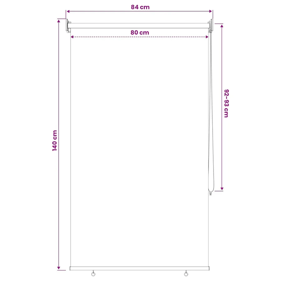 Store roulant extérieur protection UV Gris clair Polyester - 12