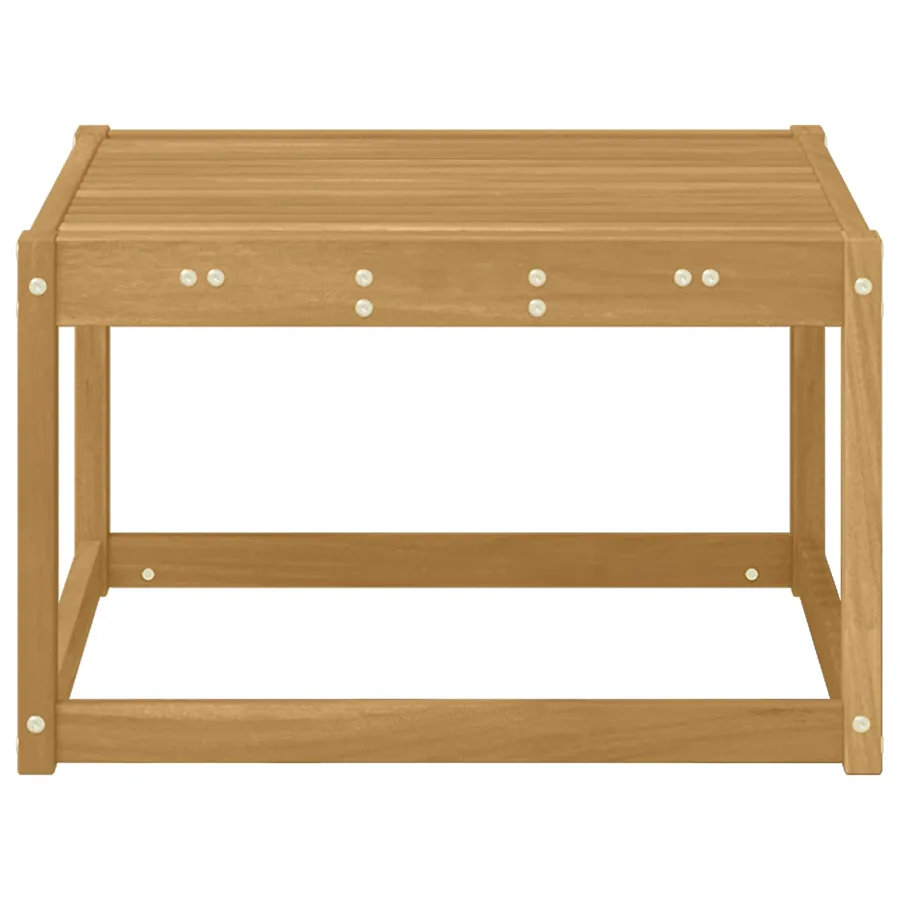 Table de jardin Bois d'Acacia Massif Blanc 59 x 59 x 37 cm - 4