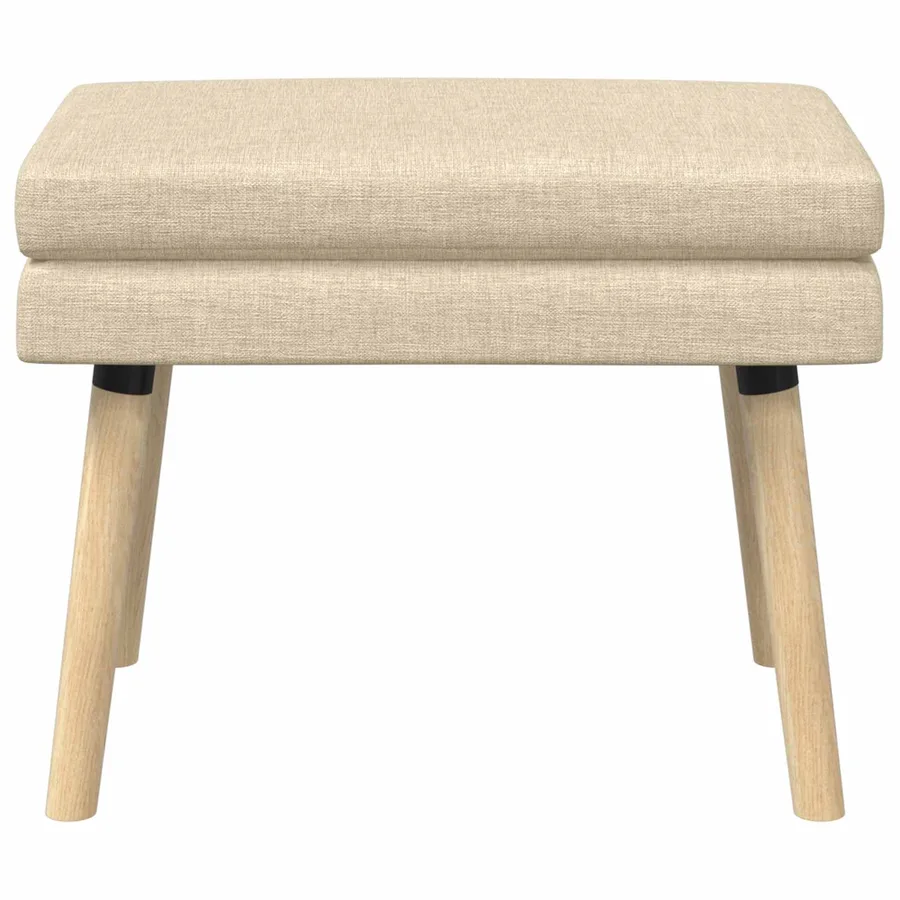 Banc à double couche Crème 60 x 40 x 46 cm Tissu - 5