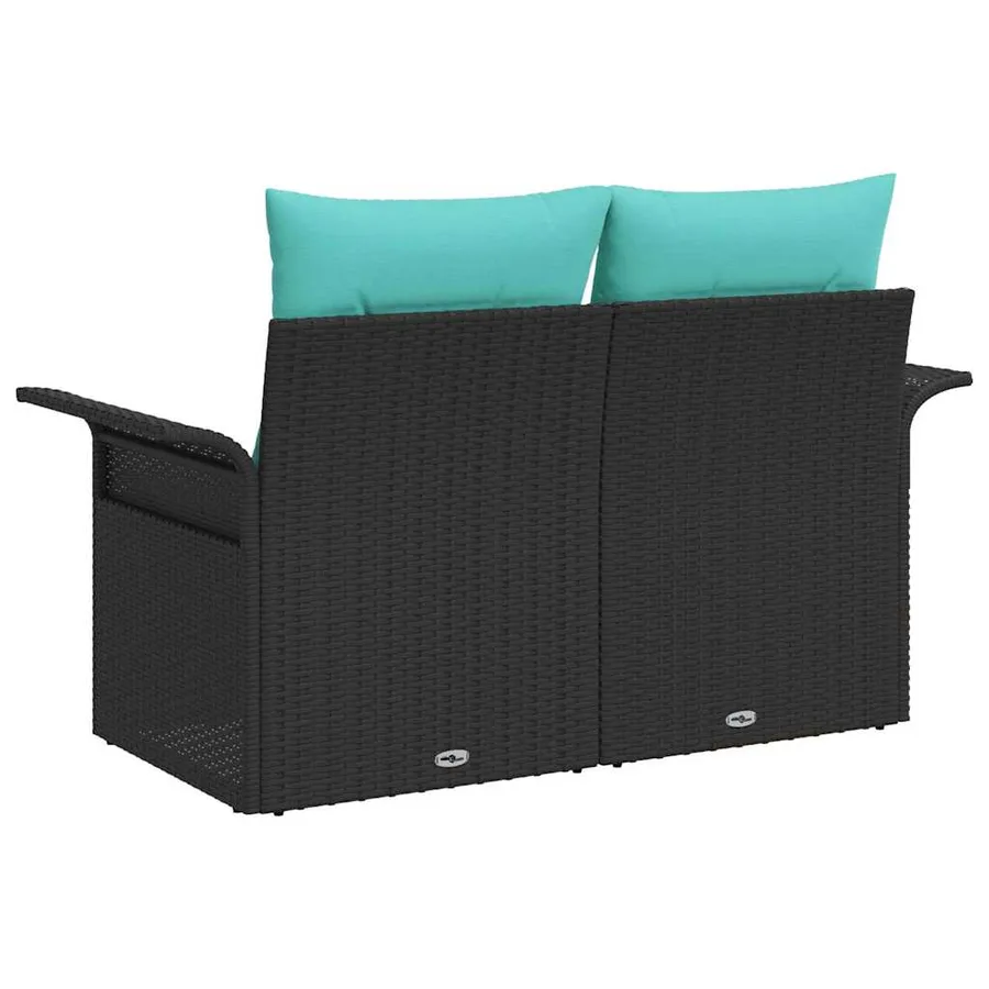 Canapé de jardin avec coussin 141 x 62 x 69 cm polyrotin - 3