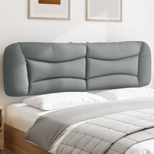 Coussin de tête de lit Hvar gris clair 183 cm tissu