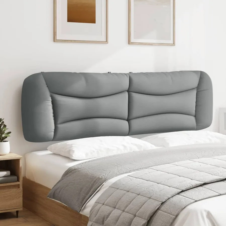 Coussin de tête de lit Hvar gris clair 183 cm tissu - 4
