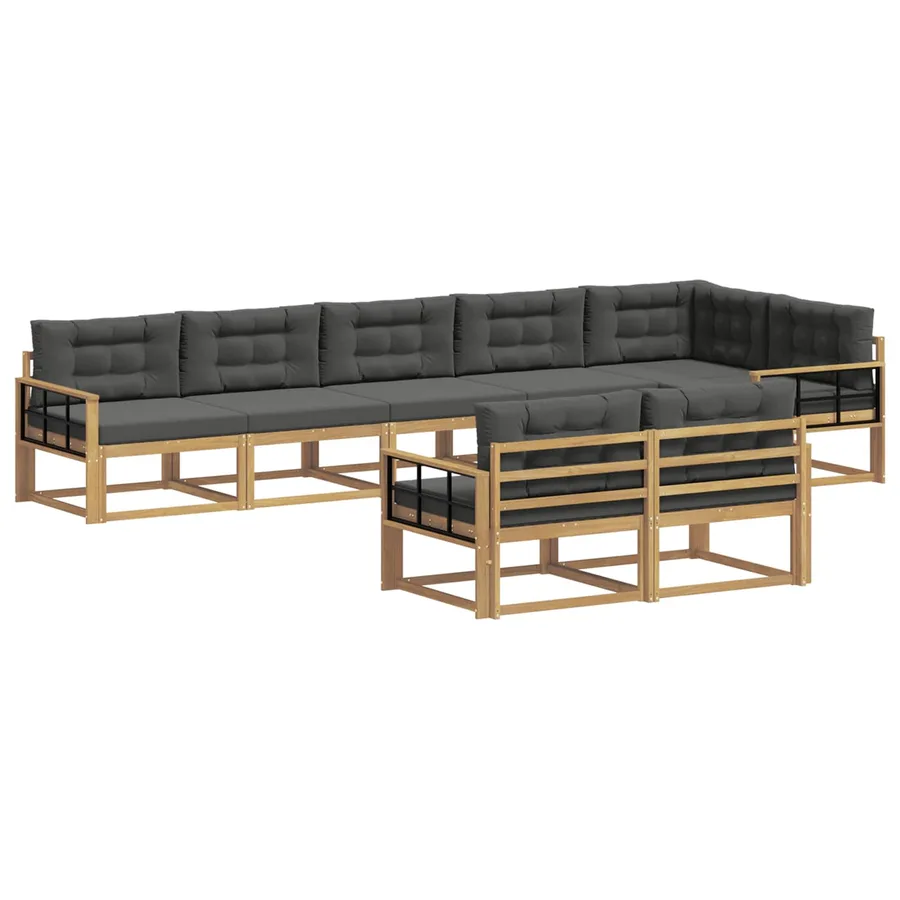 Ensemble de canapés d'extérieur 6 pc Blanc et anthracite - 2