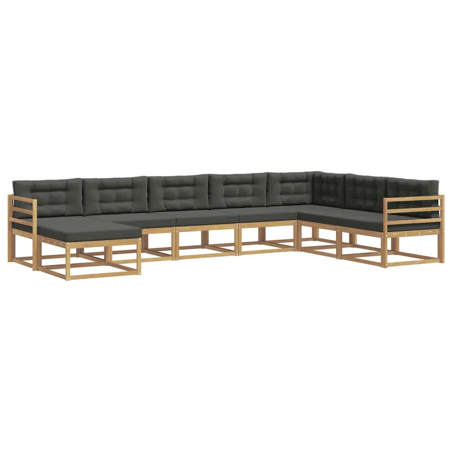 Ensemble de canapés d'extérieur 8 pcs Blanc et anthracite - 2
