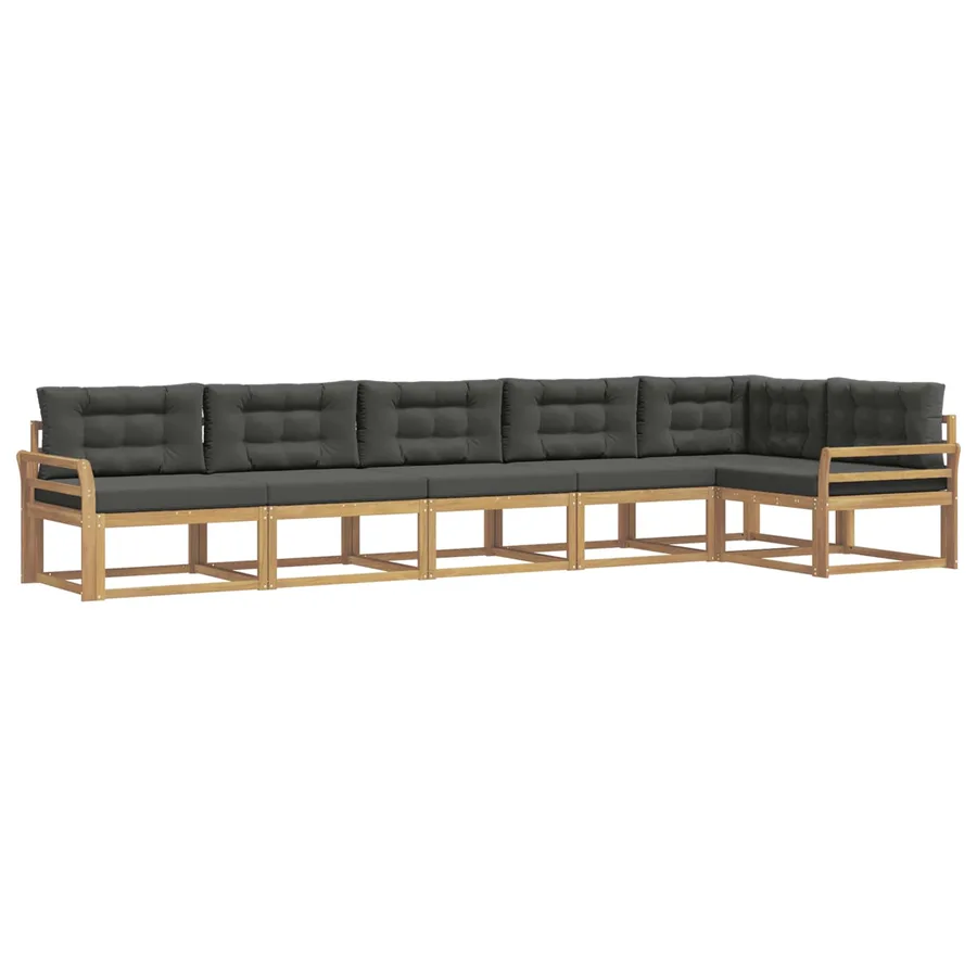 Ensemble de canapés d'extérieur 4 pcs Blanc et anthracite - 2