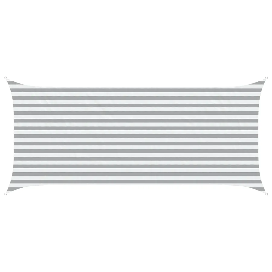 Voile d'ombre Gris clair et blanc 4,5 x 2 m - 2