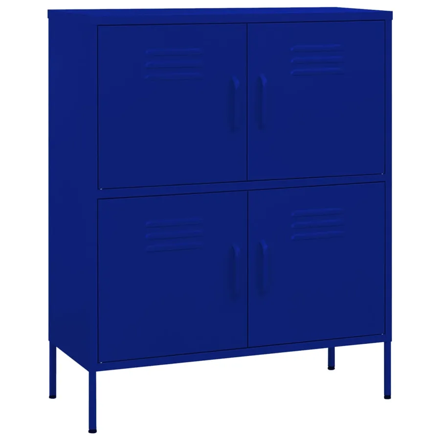 Armoire de rangement Bleu marine 80x35x101,5 cm Acier - 2